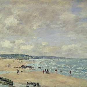 Beach at Trouville, 1893 (oil on canvas)