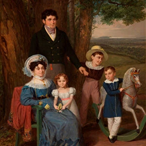 The Bean Lucas Family, 1829 (oil on panel)