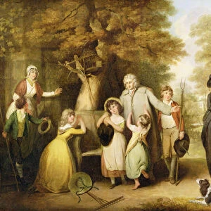 The Benevolent Heir or the Tenant Restored to his Family (oil on canvas)