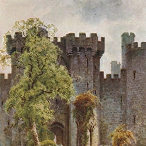 Bodiam Castle (colour litho)