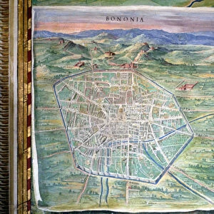 Bologna, detail from the Galleria delle Carte Geografiche, 1580-83
