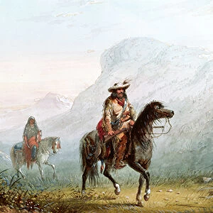 Bourgeois Walker and his Squaw, 1837 (w / c on paper)