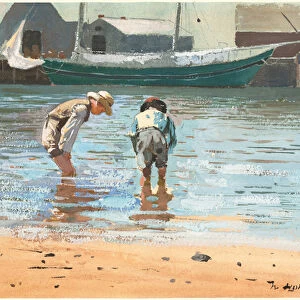 Boys wading, 1873 (w / c and gouache over graphite on wove paper)