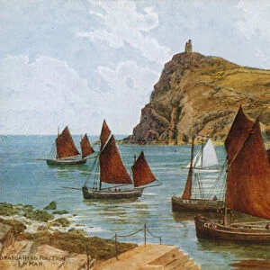 Bradda Head, Port Erin, I of Man (colour litho)