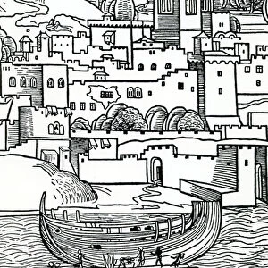 Breaming a ship, 1486 (woodcut)