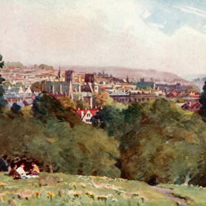 Bristol, from Clifton Observatory (colour litho)