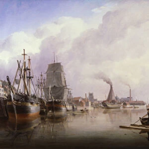 Bristol Harbour, 1837 (oil on canvas)