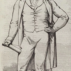 Bronze Statue of the late Sir Robert Peel, just erected at the West End of Cheapside (engraving)