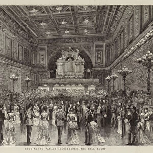 Buckingham Palace Illustrated, the Ball Room (engraving)
