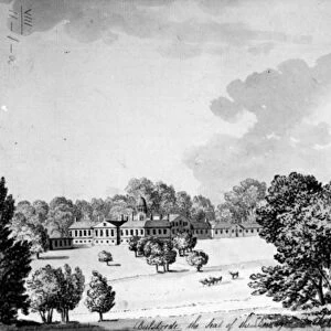 Bulstrode Park, Buckinghamshire, 1781 (pen, ink and wash on paper)
