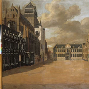 Burg Square, Bruges, 1751 (oil on canvas)