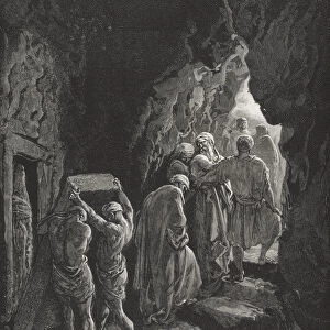The Burial of Sarah, illustration from Dores The Holy Bible, engraved by Pisan