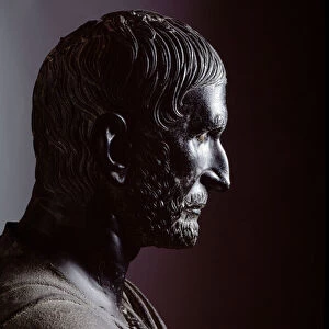 Bust of Capitoline brutus (Lucius Junius Brutus Brutus) (profile head) - Bronze sculpture