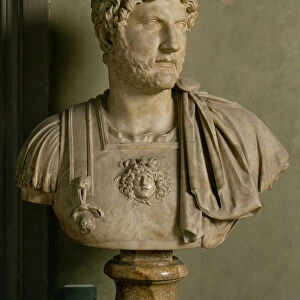 Bust of Emperor Hadrian (76-138 AD) (marble)