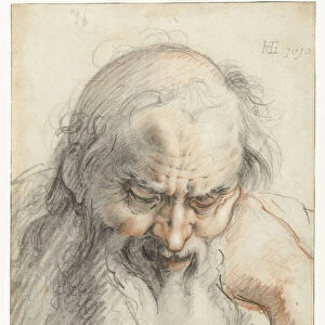 Bust of an Old man, 1610 (chalk on paper)