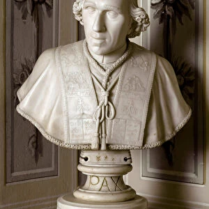 Bust of Pope Pius VII (marble sculpture, 18th-19th century)