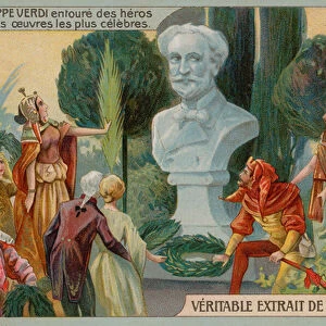 Bust of Verdi (chromolitho)