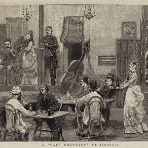 A "Cafe Chantant"at Ismailia (engraving)