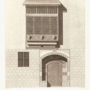 Cairo: elevation of the house of Ibrahim Kikheyd el Sennary, 1820-1830 (engraving)