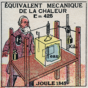 Calorimetry: mechanical equivalent of heat discovered by James Prescott Joule (1818-1889