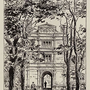 Cambridge: Gate of Virtue, Caius College (etching)