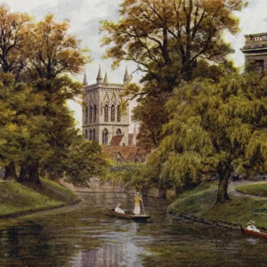 Cambridge: St Johns Chapel (colour litho)