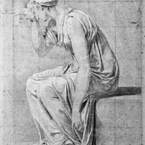 Camilla, study for The Oath of the Horatii, c. 1785 (pencil on paper)