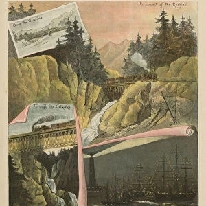 The Canadian Pacific Railway and Suez Canal. The Two Short Roads to our Eastern Possessions (chromolitho)