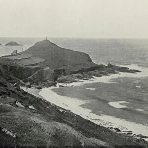 Cape Cornwall, a Lonely Spot (b / w photo)