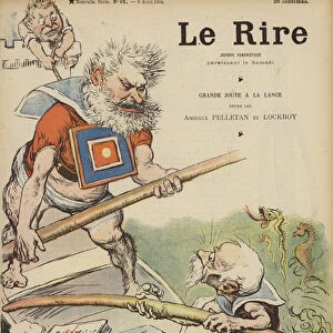 Caricature of French politicians Camille Pelletan and Edouard Lockroy. Illustration for Le Rire (colour litho)