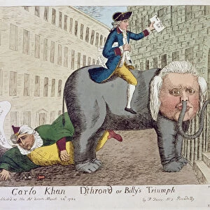 Carlo Khan Detron d or Billys Triumph, London, 24th March, 1784 (colour etching)