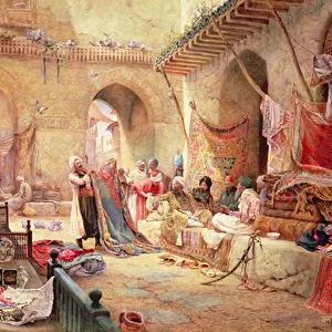 Carpet Bazaar, Cairo, 1887