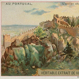 The Castle of the Moors at Sintra (chromolitho)