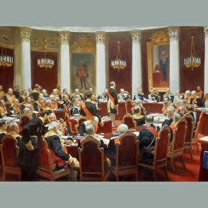 The Ceremonial Sitting of the State Council, 7th May 1901 (oil on canvas)