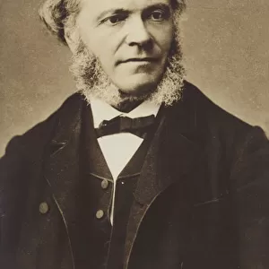 Cesar Franck, Belgian born composer, pianist, organist, and music teacher who worked in Paris during his adult life (1822-1890) (b / w photo)