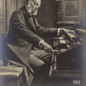 Cesar Franck, Belgian born composer, pianist, organist, and music teacher who worked in Paris during his adult life (1822-1890) (engraving)