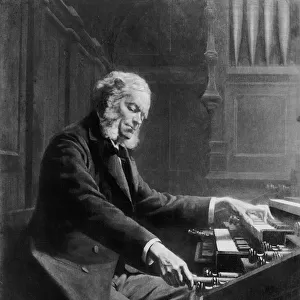 Cesar Franck at the console of the organ at St. Clotilde Basilica, Paris
