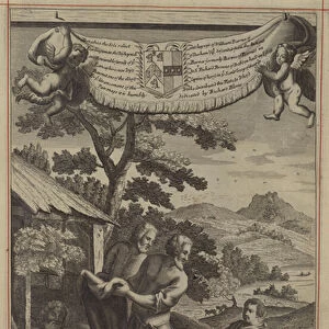 Cham cursed by God (engraving)