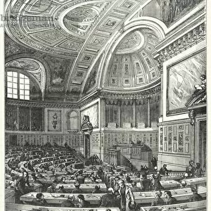 Chambre des Pairs (Chamber of Peers), upper house of the French parliament from 1814 until its abolition after the Revolution of 1848 (engraving)