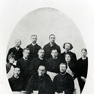 Charcot with his chef de clinique, Babinski and a group of interns