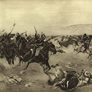 The Charge of the Heavy Brigade, Battle of Balaclava, 1854 (gravure)