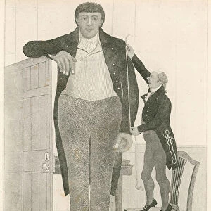 Charles Byrne, aka O Brien the Irish Giant, the tallest man in the known world being nearly nine feet tall (engraving)