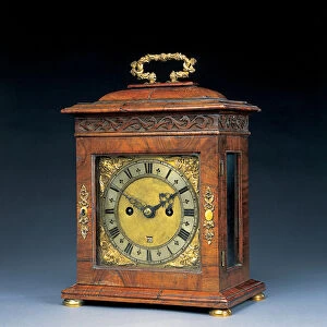 Charles II hour and half hour striking bracket clock, London, c. 1685 (walnut)