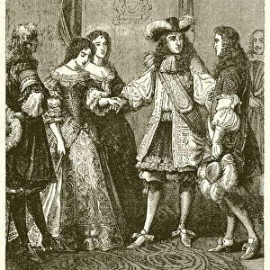 Charles II. introducing Lady Castlemaine at Court (engraving)