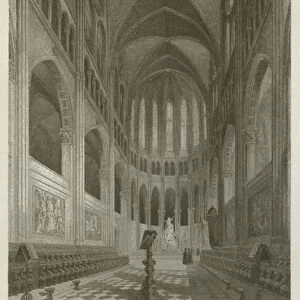 Chartres Cathedral, View of the Choir (engraving)