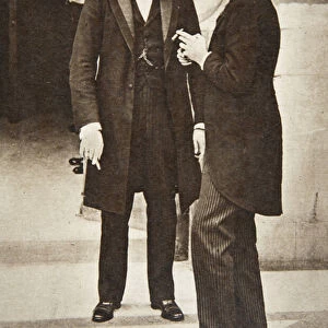 Chatting after a luncheon party at the House of Commons: Mr. Churchill and H. R. H