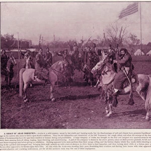 Chicago Worlds Fair, 1893: A Group of Arab Horsemen (b / w photo)