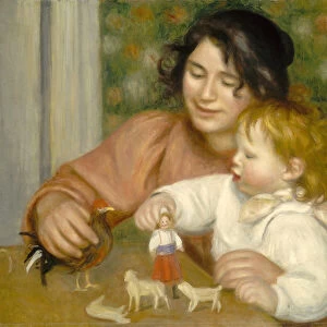 Child with Toys, Gabrielle and the Artists son, Jean, 1895-96 (oil on canvas)