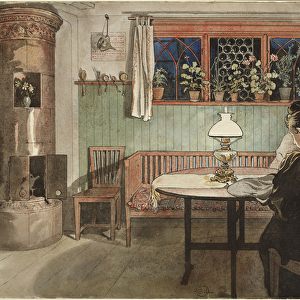 When the Children have Gone to Bed, from A Home series, c. 1895 (w / c on paper)