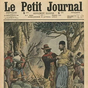 Chilean bandits devouring Armenian emigrants, illustration from Le Petit Journal
